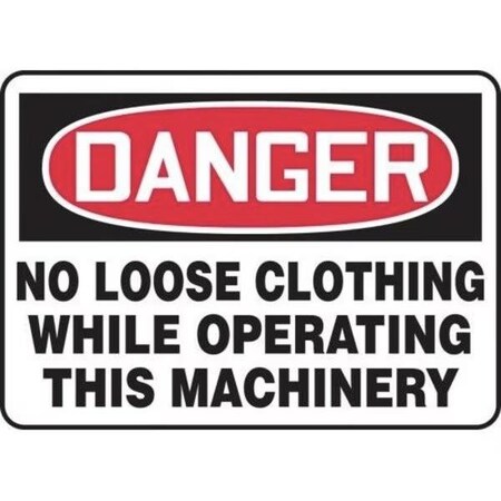 Accuform OSHA DANGER SAFETY SIGN  NO LOOSE FRMEQM147VP FRMEQM147VP